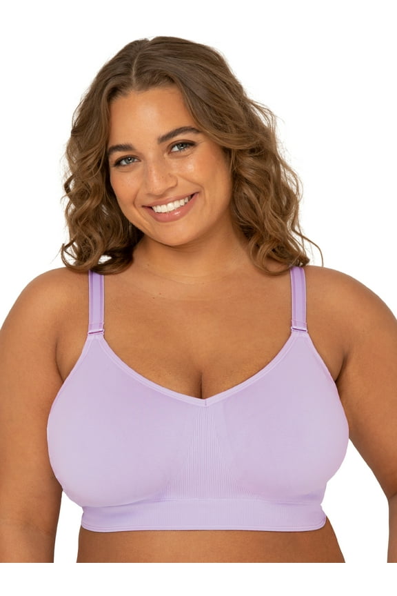 Fit for Me by Fruit of the Loom Women's Supportive Seamless Wirefree Bra, Style FT979, Sizes L to 4XL