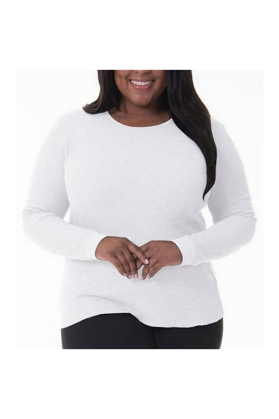 Women's and Women's Plus Size Waffle Thermal Underwear Crew Top