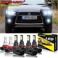 thumbnail image 1 of Fit for Mitsubishi Outlander 2007-2010 2011 2012 2013 LED 9005+9006 Headlight H11 Fog Light Bulbs Kit 6x, 1 of 12