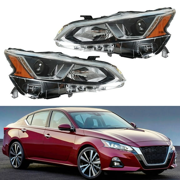Fit for Nissan Altima 2019-2020 Headlight Headlamp Housing Assemblies (2-Pcs, without Bulbs)