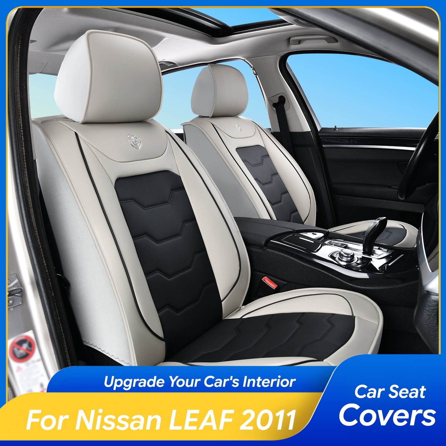 Fit for Nissan LEAF 2011 Automotive Seat Covers Synthetic Leather ...
