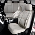 thumbnail image 1 of Fit for Nissan Sentra 2014, Middle Gray Car Seat Covers, Leather 5 Piece Full Set Waterproof Beautify Interior, Protect Car Seats, 1 of 10