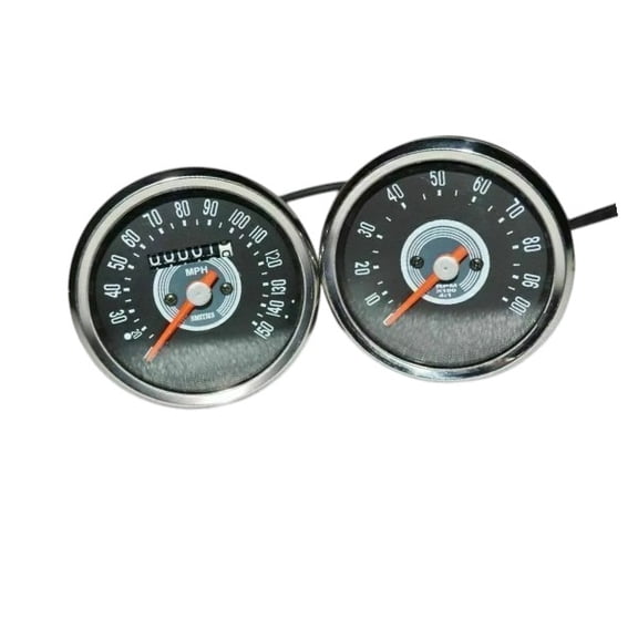 Fit for Pair 0-150 Mph Grey Norton BSA Triumph Smith Replica Speedometer Tachometer