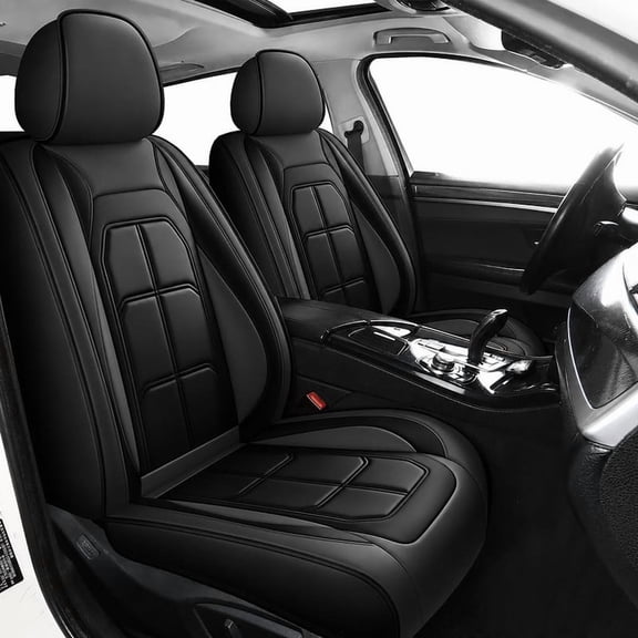 Fit for Passport Car Seat Covers Compatible with Honda Passport 2019-2026 Waterproof Breathable Leather Automotive Seat Cushions Protector (Black)