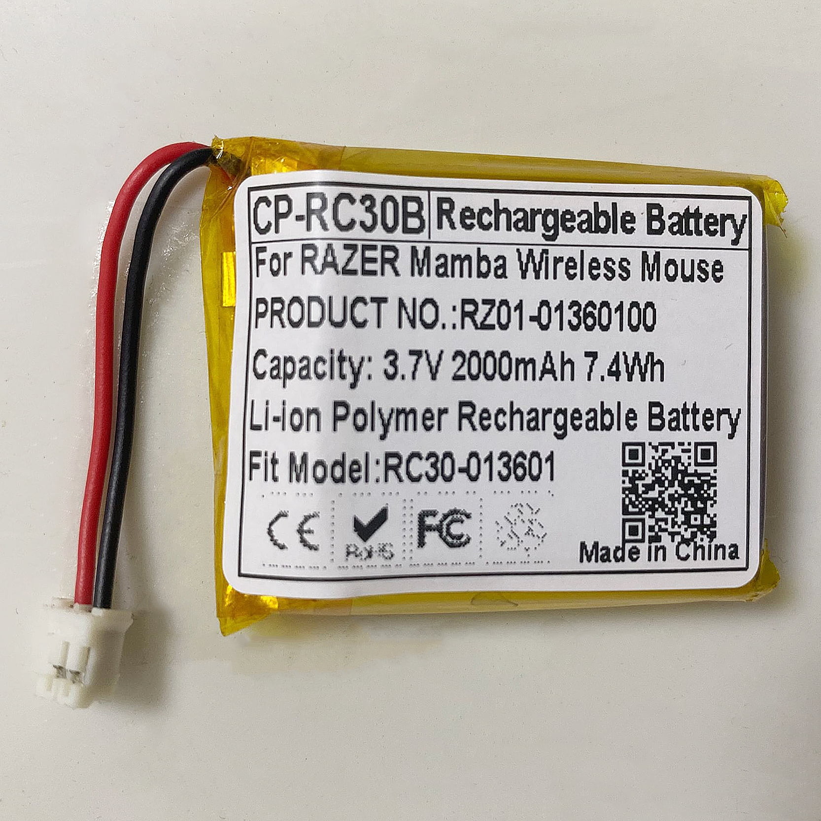 Fit for Razer Mamba RC30-013601 Wireless Mouse Rechargeable Lithium ...