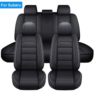Fit for Subaru Car Seat Covers, Waterproof 5 Seats Full Set PU Leather Auto Seat Cushions Protector for Crosstrek/ Forester/ Legacy Black