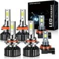 thumbnail image 1 of Fit for TOYOTA CAMRY 2007-2018 9005+H11 High/Low Beam+H11 LED Fog Light Bulbs,6pcs, 1 of 14
