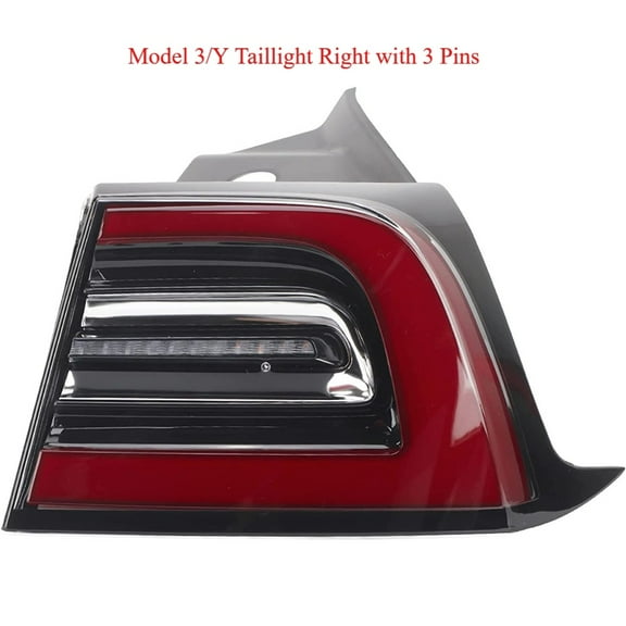 Fit for Tesla 2017-2023 Model 3 Tail Light Right Passenger RH Side Rear Outer 3 Pin LED Taillight
