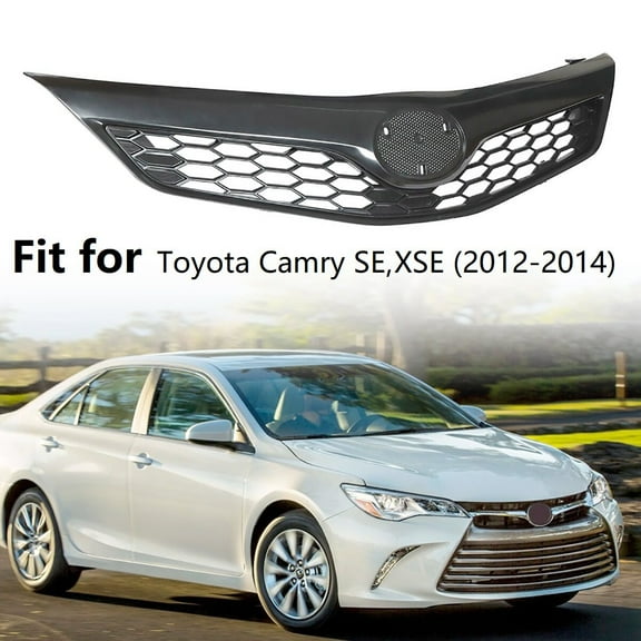 Fit for Toyota Camry SE / XSE 2012-2014 Front Upper Grille Matte Black Grill