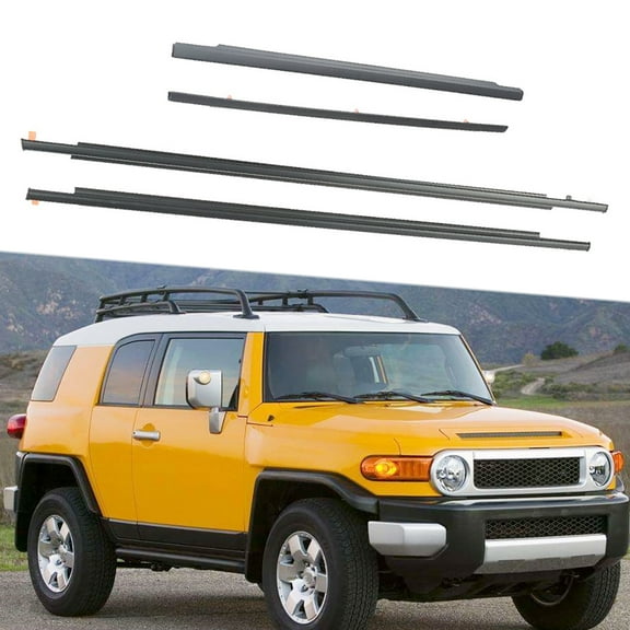 Fit for Toyota FJ Cruiser 2007-2014 Window Weatherstrips, Exterior Trim Seal Strips (4 Pcs)