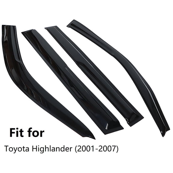 Fit for Toyota Highlander 2001-2007 Window Vent Visor Rain Deflector Sun Guard (4 Pcs)