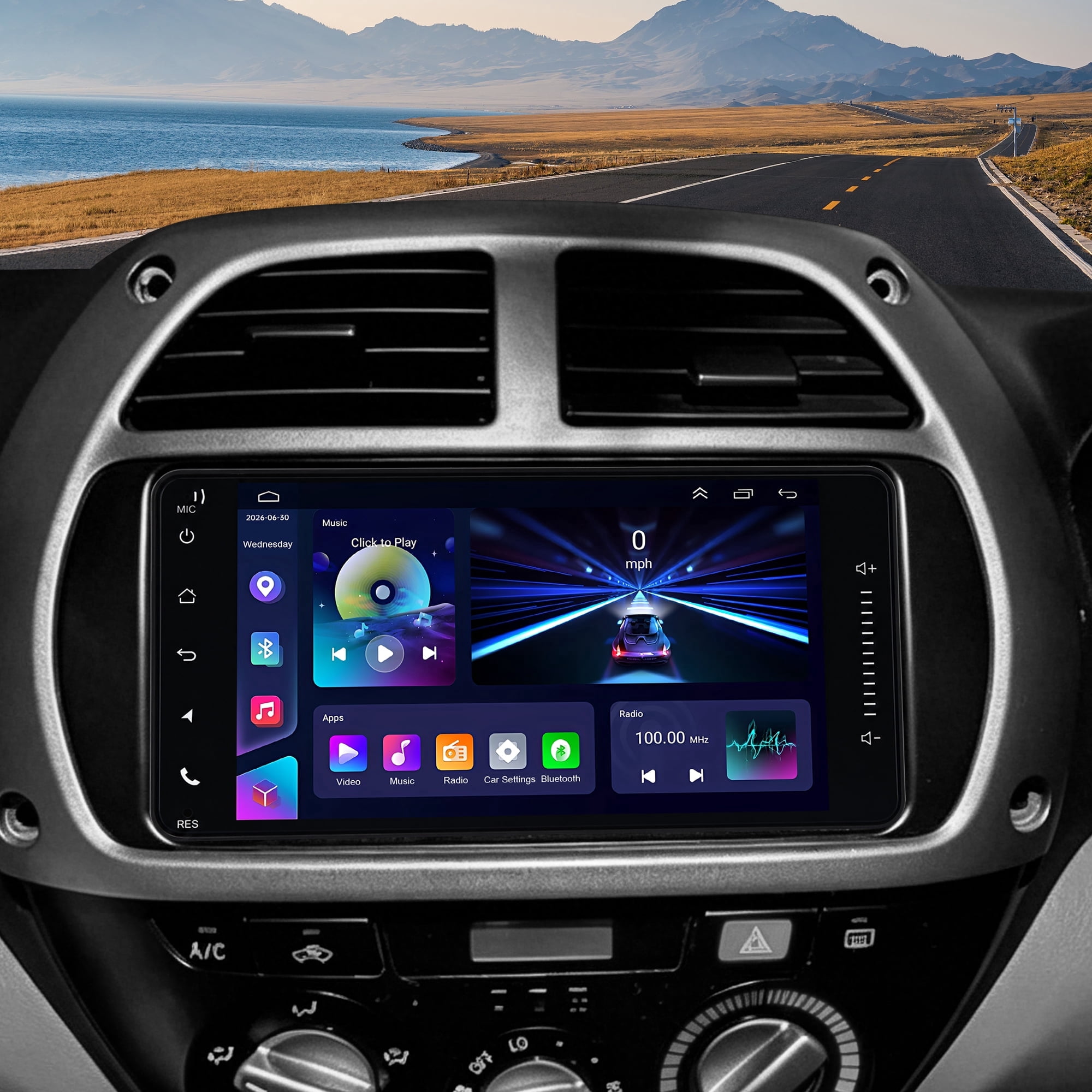 Fit for Toyota RAV4 2000, 7 Inch Double Din Android Car Stereo ...