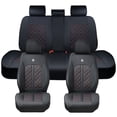 thumbnail image 1 of Fit for Toyota Rav4 2022, Waterproof Faux Leather 5 Seats Full Set Non-slip Suitable for All Seasons, Red Edge Car Seat Covers, Airbag-Compatible, 1 of 9