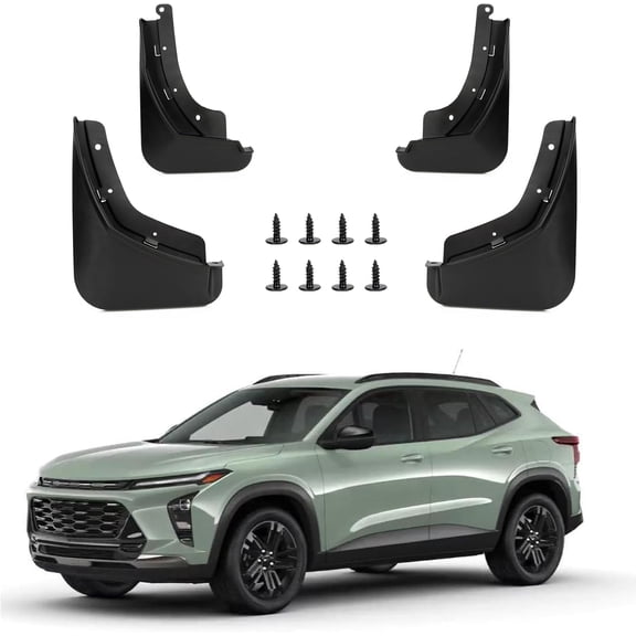 Fit for Trax 2024 2025 2026 Mud Flaps Set of 4PCS Mud Guard Kit Splash Guards Mudguards Mudflaps with Hardware Kits Accessory Front and Rear
