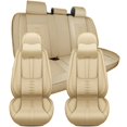 thumbnail image 1 of Fit for Volvo 98% Car Models,Full Set(With Two Pillows)Leather Seat Cover for Cars,Anti-slip Soft Car Seat Protectors(Beige), 1 of 6