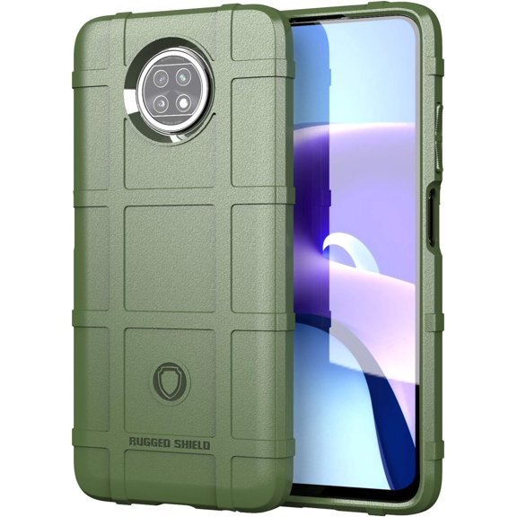 Fit for Xiaomi Redmi Note 9T 5G (NOT Redmi 9T) Case, Heavy Duty Shockproof Military Grade Drop Tested Case for Xiaomi Redmi Note 9 5G (NOT 4G) Green