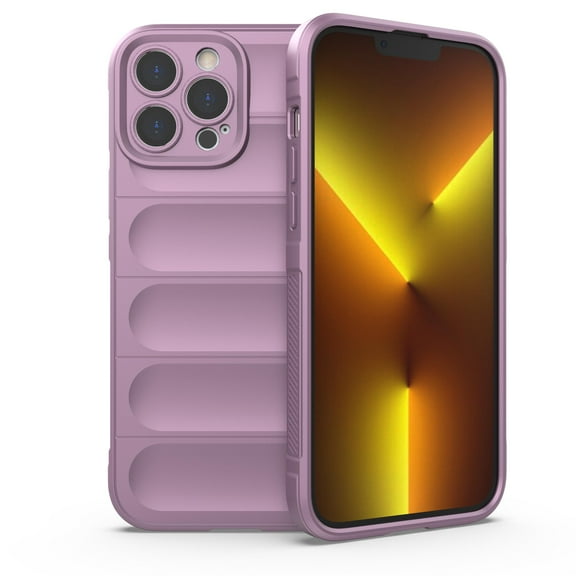 Fit for iPhone 16 Pro Case, Anti-Scratch & Fingerprint, Microfiber Liner Shockproof Soft Gel Rubber Silicone Cover Drop Protection Liquid Silicone Grip Case For iPhone 16 Pro,Purple