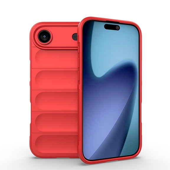 Fit for iPhone Air Case, Anti-Scratch & Fingerprint, Microfiber Liner Shockproof Soft Gel Rubber Silicone Cover Drop Protection Liquid Silicone Grip Case For iPhone Air,Red