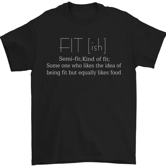 Fit-ish Funny Gym Training Top Overweight Fitness Humor Unisex T-Shirt, S-5XL