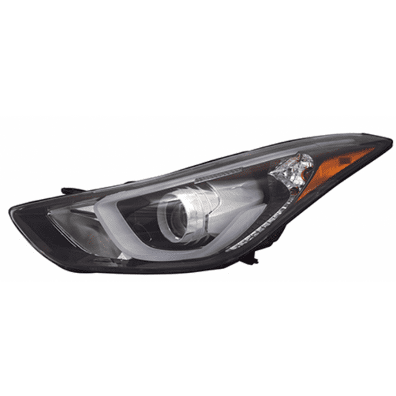 Fit s Hyundai Elantra Headlight 2014 2015 2016 Driver Side CAPA Certified HY2502186 | 92101-3Y510 | for w/LED Position Lamp
