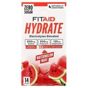 FITAID Hydrate, Watermelon Wave, 14 Sticks, 0.18 oz 5.2 g