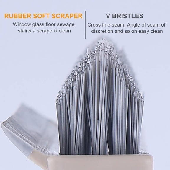FitBest 1 Household Long-rod Cleaning Brush 120 ° Triangular Rotating Brush Head With Scraper