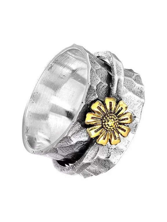 1 Rotating Daisy Ring For Women's Decompression Ring