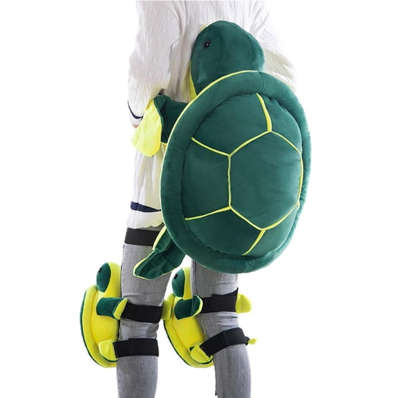 FitBest 1 Set Of Parent-child Ice Skating Plush Ski Protectors Cartoon Tortoise Knee Pads And Hip Pads