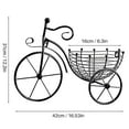 thumbnail image 1 of FitBest 1PCS Black Wall-mounted Flower Basket Bicycle Wall Decoration, 1 of 8