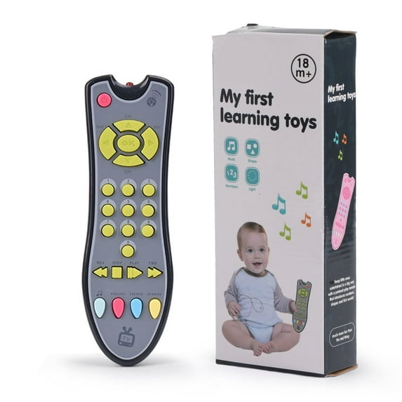 FitBest 1Pcs Infant TV Simulation Remote Control with Music,English Learning,Early Education,Cognitive Toys