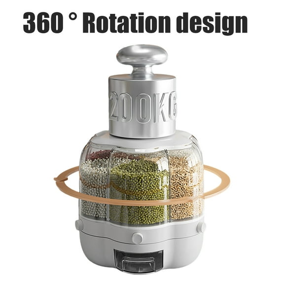 FitBest 1pcs Japanese Six-cell Sorting Rice Bucket Coarse Grain Bucket 6.5kg/6.5L