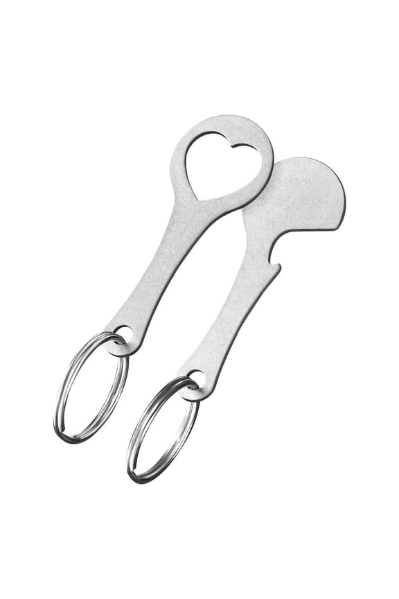 2pcs Shopping Trolley Token Key Chain Metal Key Shopping Token