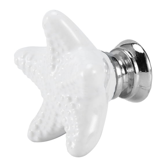 FitBest 4pcs Ceramic Handle Cabinet Drawer Cartoon Starfish Shaped Furniture Cabinet Door Handle