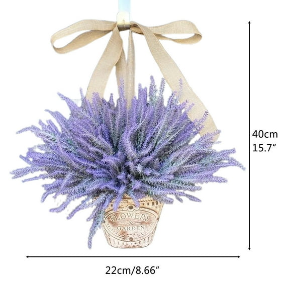 FitBest Door Decoration Wreath Lavender Basket Decoration Door Wall Pendant