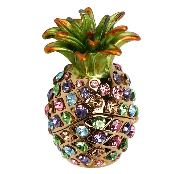 FitBest Mini Enamel Color Rhinestone Handmade Jewelry Box Hinge Jewelry Box