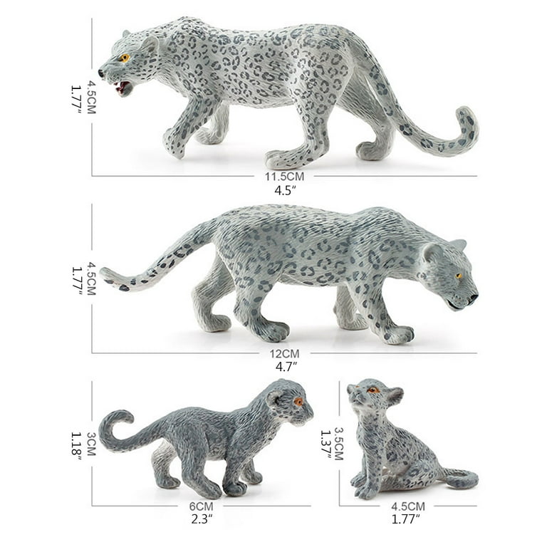 FitBest Snow Leopard Figurine PVC Miniature Wild Animals Model Action  Figure For Clooection