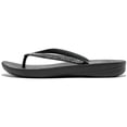 thumbnail image 1 of FITFLOP Women's Iqushion Sparkle Flip-Flops, Color: Black, Size: 6 (R08-001-040), 1 of 6