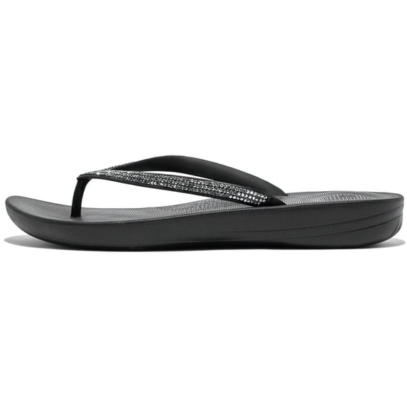 FITFLOP Women's Iqushion Sparkle Flip-Flops, Color: Black, Size: 6 (R08-001-040)