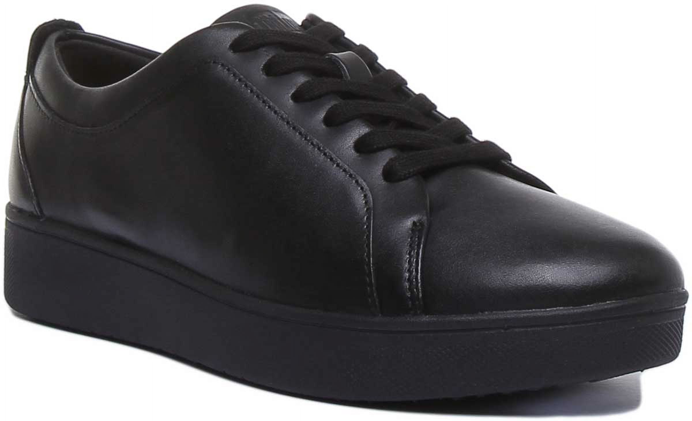 Fitflop Women Rally Leather Suede Panel Sneakers |FQ1-090| All Black main image 1