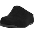 thumbnail image 1 of FitFlop Shuv All Black Slip On Rounded Toe Slip Resistant Comfortable Slippers (All Black, 9), 1 of 1
