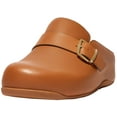 thumbnail image 1 of FitFlop Shuv Buckle-Strap Leather Clogs Light Tan 5 M (B), 1 of 1