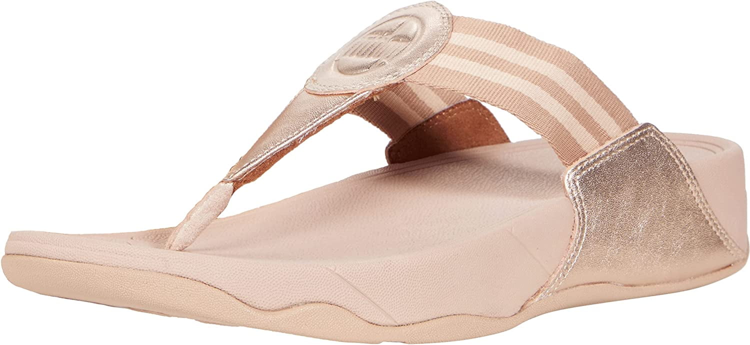 FitFlop Walkstar Toe-Post Sandals 9 Rose Gold - Walmart.com