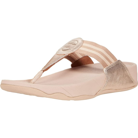FitFlop Walkstar Toe-Post Sandals 9 Rose Gold