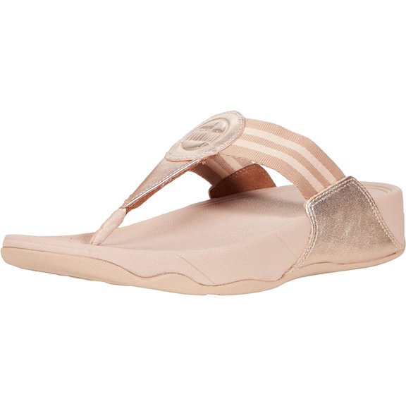 FitFlop Walkstar Toe-Post Sandals 9 Rose Gold