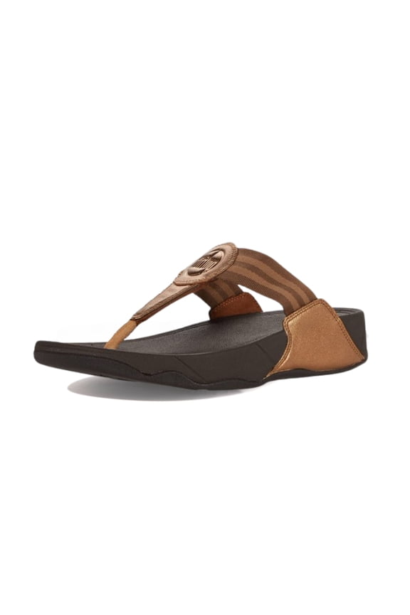 Walkstar Women's Leather Toe Post Sandal in Bronze Size 7
