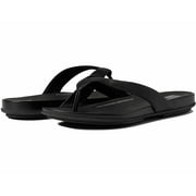 FitFlop Womens Gracie Leather FLIP-Flops All Black, 8