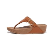FITFLOP Womens Adjustable Leather Toe-Post Sandals, Color Light Tan, Size 7 ES8-592-050