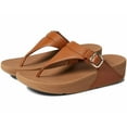 thumbnail image 1 of FitFlop Women's Lulu Adjustable Leather Toe-Post Sandal, Light Tan, Size 10, 1 of 5