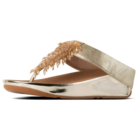 FitFlop?äó Women's Rumba?äó Toe-Thong Sandals, Metallic Gold, 10