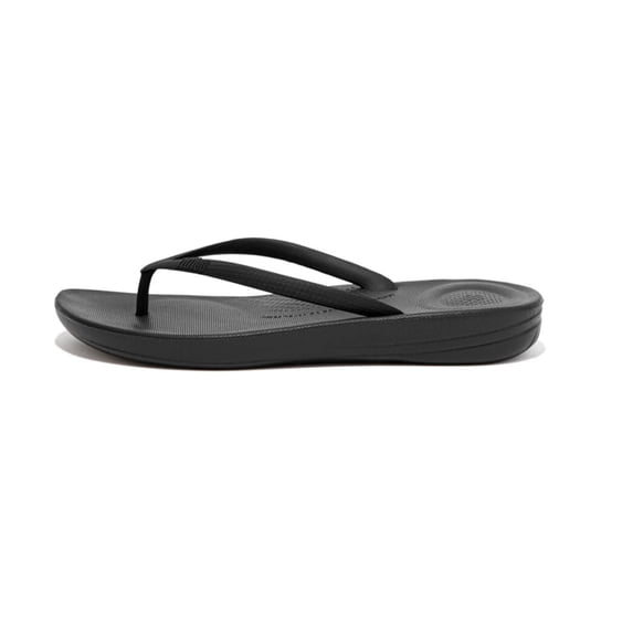 FITFLOP Women's Iqushion Ergonomic Flip-Flops, Color: All Black, Size: 11 (E54-090-090)